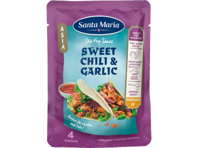 Padažas SANTA MARIA Stir Fry su aitriosiomis paprikomis ir česnakais, 100g