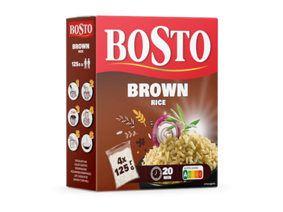 Rudieji ryžiai BOSTO, 500 g
