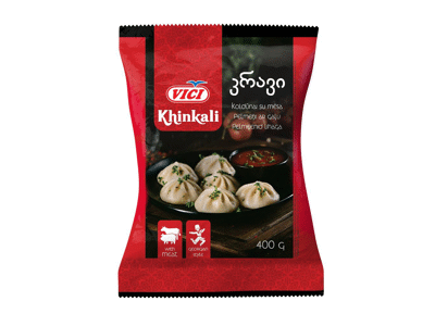 Šaldyti koldūnai VIČI KHINKALI su mėsa, 400 g