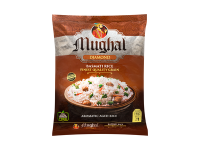 Ryžiai MUGHAL, Diamond, Basmati, ilgagrūdžiai 1 kg