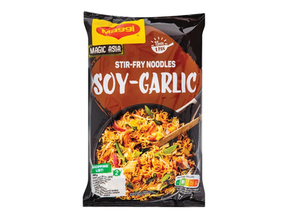 MAGGI Greitai paruošiami kepti makaronai su Sojos ir česnakų padažu 185g 