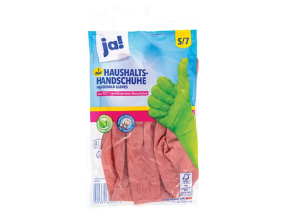 Buitinės lateksinės pirštinės JA!, S dydis