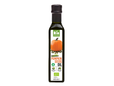 Ekologiškas moliūgų sėklų aliejus, nerafinuotas, BIONATURALIS, 250 ml LT-EKO-001