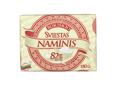ROKIŠKIO NAMINIS sviestas, 82 % rieb., 180 g