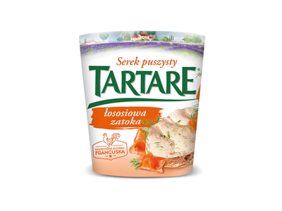 Varškės kremas su lašiša ir krap.TARTARE,140g