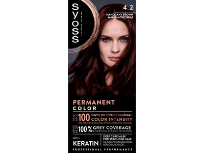 Plaukų dažai SYOSS COLOR CREAM, Nr. 4-2