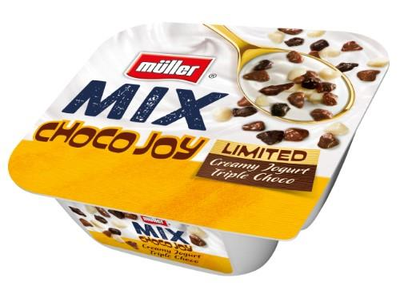 Jogurtas MÜLLER MIX trijų šokoladų skonio, 130g