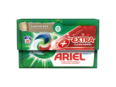 Skalbimo kapsulės ARIEL Extra Clean, 20 skalb.