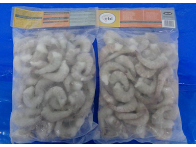 Šaldytos baltakojės blyškiosios krevetės, nevirtos, HLSO EP, 26/30, 25% glazūros, 1kg