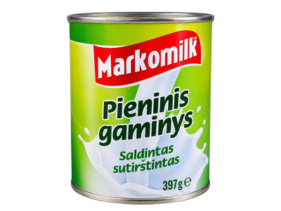 Saldintas sutirštintas pieno gaminys MARKOMILK, 397g