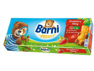 Biskvitinis pyragaitis BARNI su braškių įdaru, 150 g