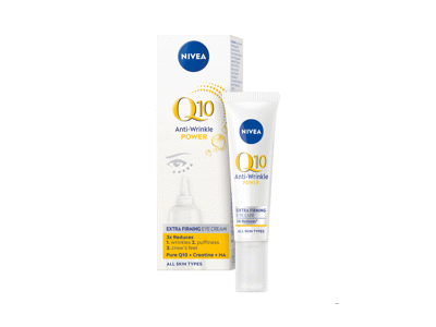 NIVEA Q10 ANTI-WRINKLE POWER STANGRINANTIS AKIŲ SRITIES KREMAS, 15 ml