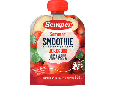 Geriamoji obuolių ir mangų tyrė SMOOTHIE, 6 mėn., 90 g