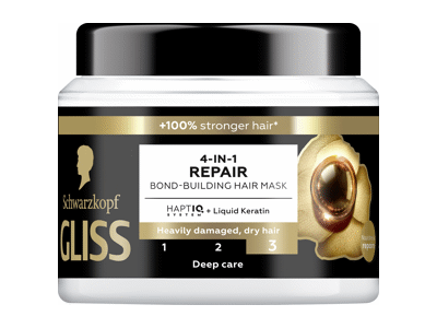 Plaukų kaukė GLISS 4IN1 Repair, 400 ml