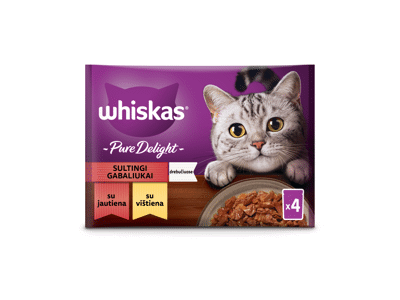 Konservuotas kačių ėdalas WHISKAS PURE DELIGHT, 340 g