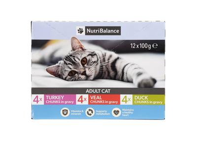 Kač. ėdal. su mės. gab. NUTRIBALANCE, 12x100g