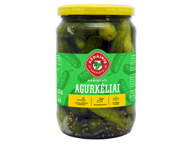 Marinuoti agurkėliai KĖDAINIŲ, 660/360 g
