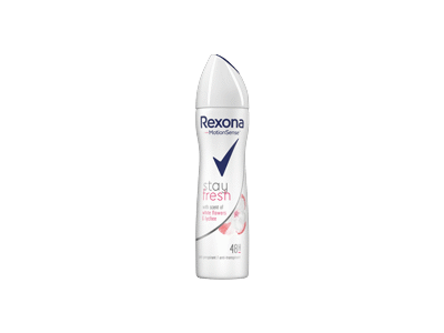 Moteriškas purškiamasis dezodorantas REXONA WHITE FLOWERS AND LYCHEE, 150 ml