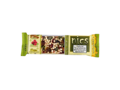 Batonėlis NICS su migdolais, spang. ir moliūgų sėkl., 40 g