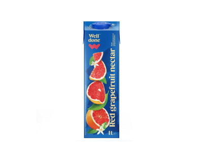 Greipfrutų nektaras WELL DONE, TETRA PAK, 1 l