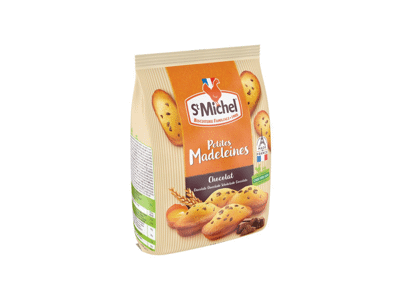Prancūziški keksiukai MADELEINES su šokolado gabaliukais, 175 g