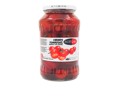 Vyšniniai pomidorai TASTE LAND, acte 680g/350g