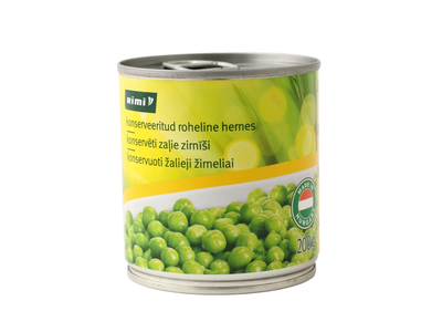 Kons. žalieji žirneliai RIMI, 200 g / 140 g
