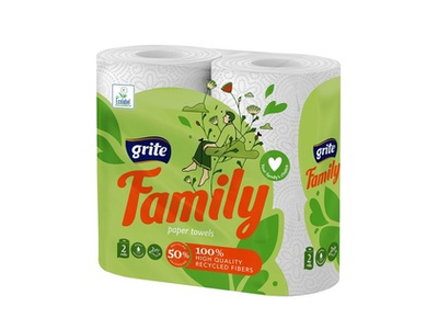 Popieriniai rankšluosčiai GRITE FAMILY, 2 vnt./pak.