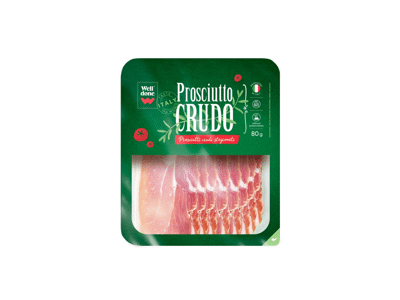 Vytintas kiaulienos kumpis PROSCIUTTO CRUDO WELL DONE, a. r., 80 g