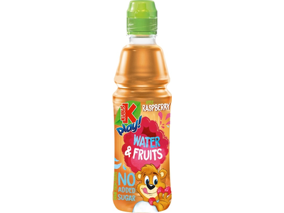 Gaivusis gėrimas KUBUŠ Play, aviečių, obuolių skonio, 53 %, 0,4 l