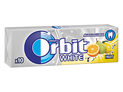 Kramtomoji guma ORBIT WHITE FRUIT, 14 g