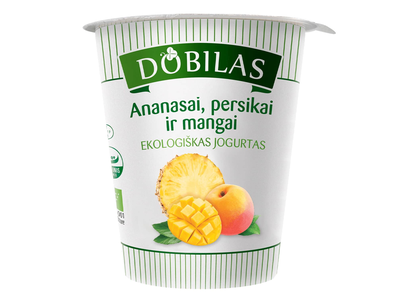 Ekol. jogurtas anan. DOBILAS, 2,5-3,5 %, 300g