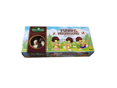 Sausainiai GRYBUKAI FUNNY MUSHROOMS šokolado sk., 60 g