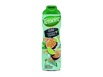 Sirupas su saldikliais TEISSEIRE, pasiflorų, žal.citrinų sk., 600 ml