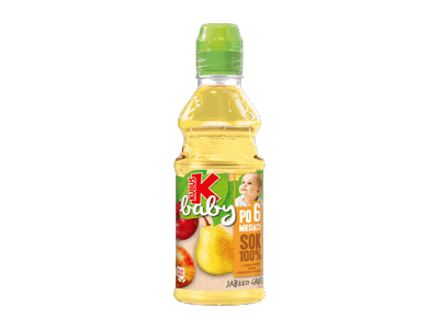 Obuolių, kriaušių sultys nuo 6 mėn.100%, Kubuš baby, 300 ml 