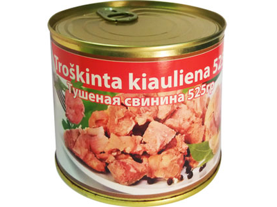 Konservuota troškinta kiauliena RITAL-D, 525 g