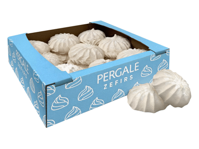 Zefyrų puselės PERGALĖ, vanilės skonio, 505 g