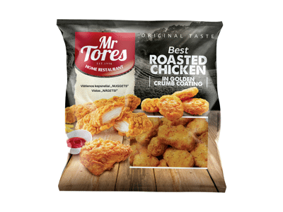 Vištienos kepsneliai NUGGETS MR TORES džiūvėsėliuose, 500 g