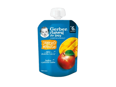 Obuol.mang.tyrelė GERBER;80g,6+, 80 g