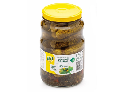 Marinuoti agurkai saldžiarūgšiai IKI, 1,65 kg