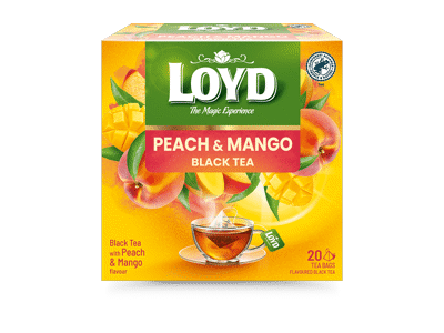 Žalioji arbata LOYD, mangų ir persikų skonio, 36 g