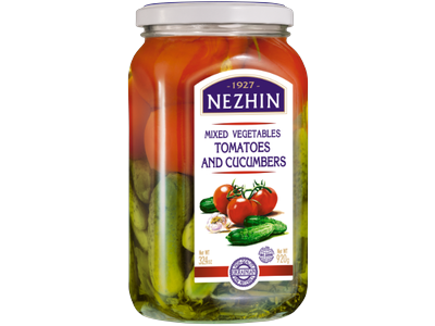 Marinuotos daržovės NEZHIN, pagal Nižyno receptą nr.1, NEZHIN, 920 g