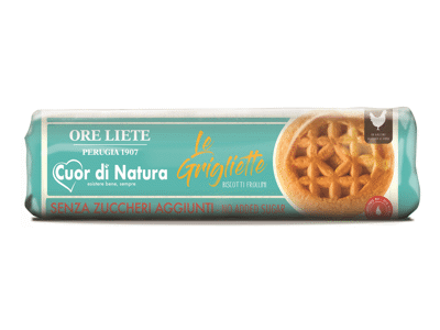 Sausainiai su saldikliu ORE LIETE CUOR DI NATURA GRIGLIETTE, 200 g