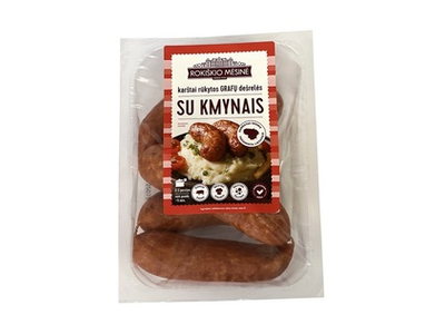GRAFŲ karštai rūkytos dešrelės su kmynais, 400 g