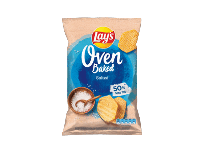 Kepti bulvių traškučiai LAY'S OVEN BAKED su druska, 110 g