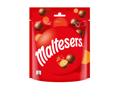 Pieninio šokolado saldainiai MALTESERS su traškiu įdaru, 135 g