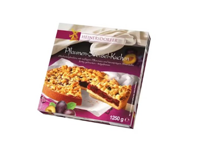Šaldytas trupininis slyvų pyragas HEINERSDORFER, nepjaustytas, 1250 g