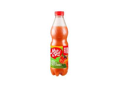Obuolių, morkų, braškių sulčių gėrimas MIO&RIO, 900 ml