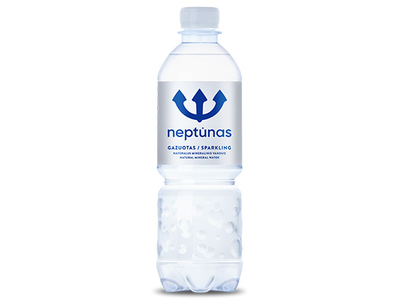 Natūralus mineralinis vanduo NEPTŪNAS, gazuotas, 0,5 l D
