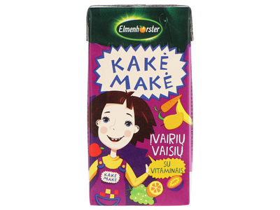 Įv. vaisių sulčių gėrimas KAKĖ MAKĖ, 200 ml